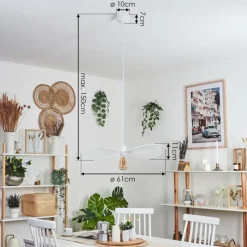 hofstein Suspension Cacor Blanc, 1 lumière