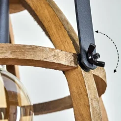 Style Boho-Chic-hofstein Suspension Cailara Écru, Noir, 3 lumières