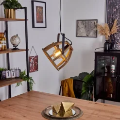 Style Boho-Chic-hofstein Suspension Cailara Écru, Noir, 1 lumière