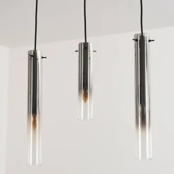 hofstein Suspension Caimitte Clair, Fumé, 3 lumières
