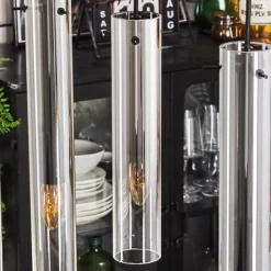 hofstein Suspension Caimitte Clair, Fumé, 4 lumières