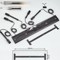 hofstein Suspension Caimitte Clair, Fumé, 5 lumières