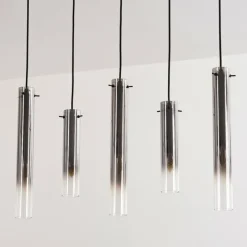 hofstein Suspension Caimitte Clair, Fumé, 5 lumières