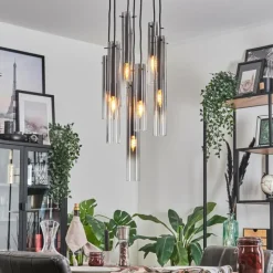 hofstein Suspension Caimitte Noir, 7 lumières