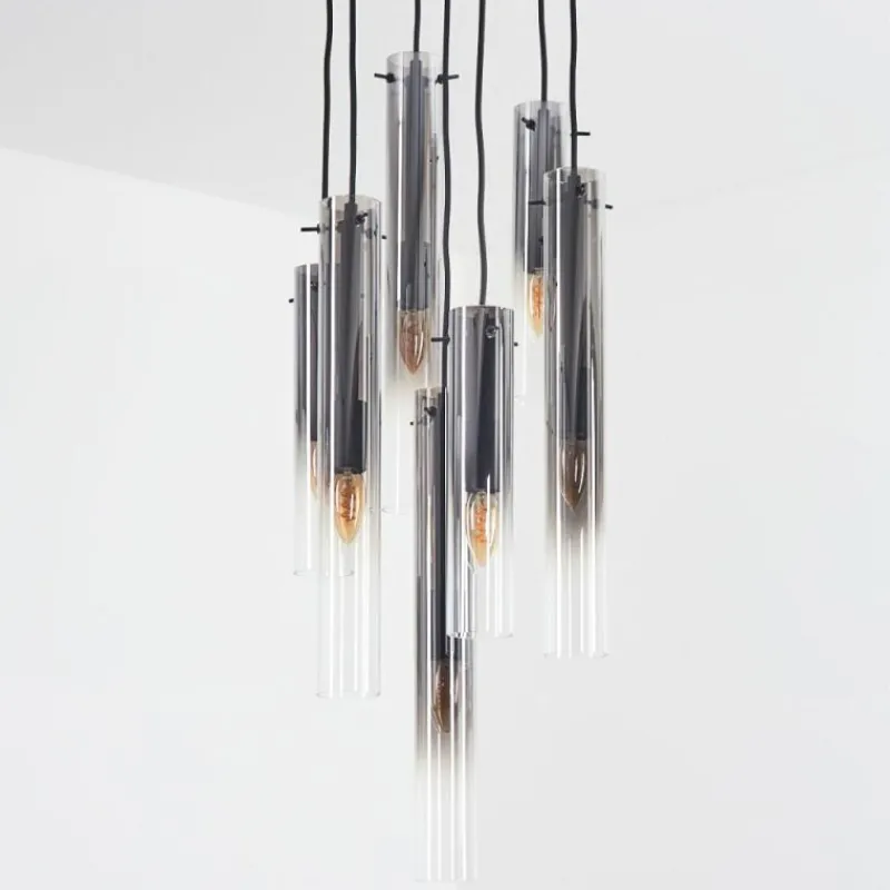 hofstein Suspension Caimitte Noir, 7 lumières