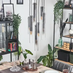 hofstein Suspension Caimitte Noir, 7 lumières