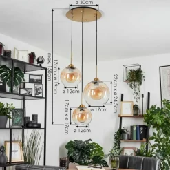 hofstein Suspension Calapa Laiton, 3 lumières