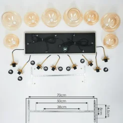 hofstein Suspension Calapa Laiton, 8 lumières