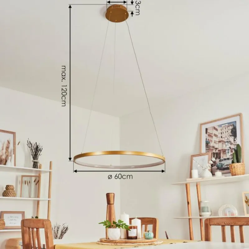 hofstein Suspension Calcium LED Laiton, 1 lumière