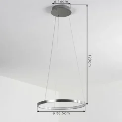 hofstein Suspension Calcium LED Nickel mat, 1 lumière