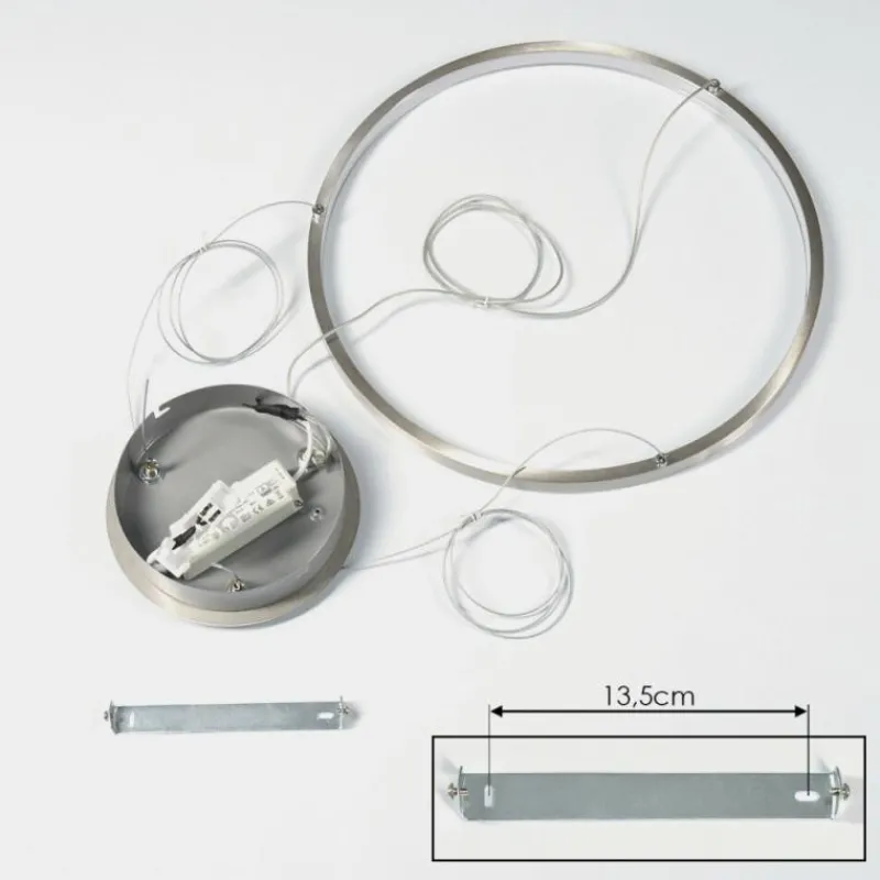 hofstein Suspension Calcium LED Nickel mat, 1 lumière