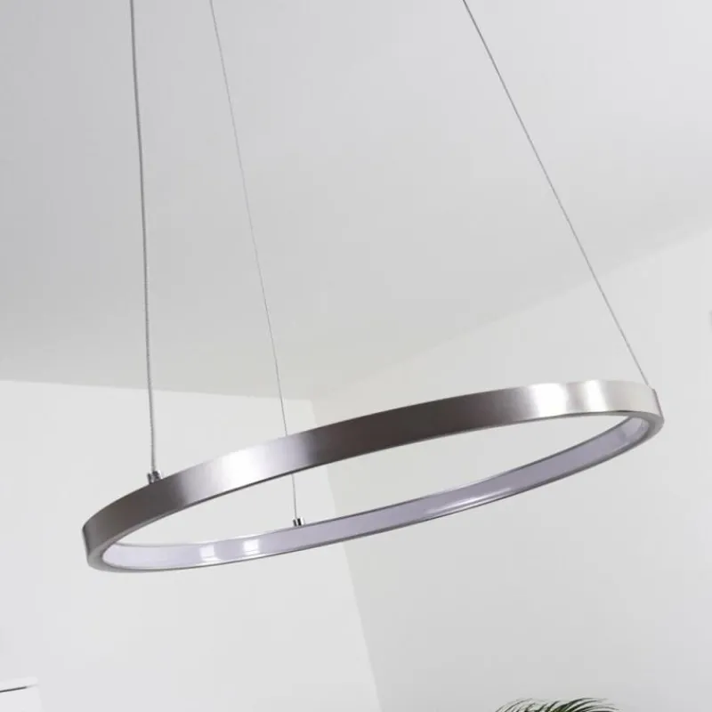hofstein Suspension Calcium LED Nickel mat, 1 lumière