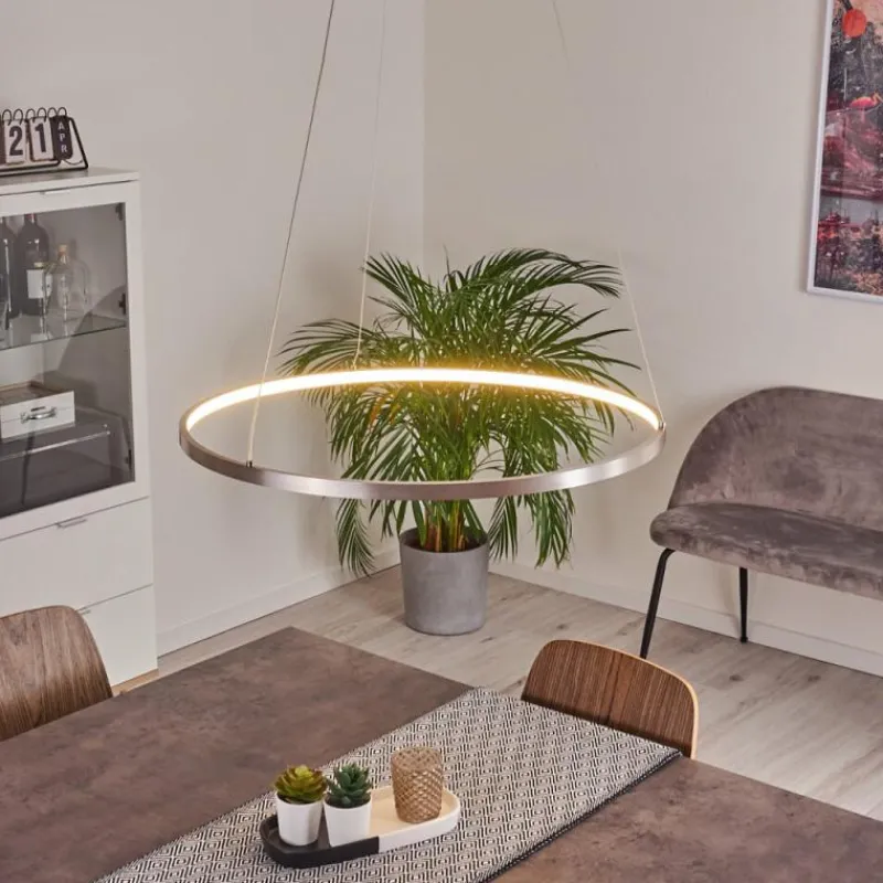 hofstein Suspension Calcium LED Nickel mat, 1 lumière* Suspensions