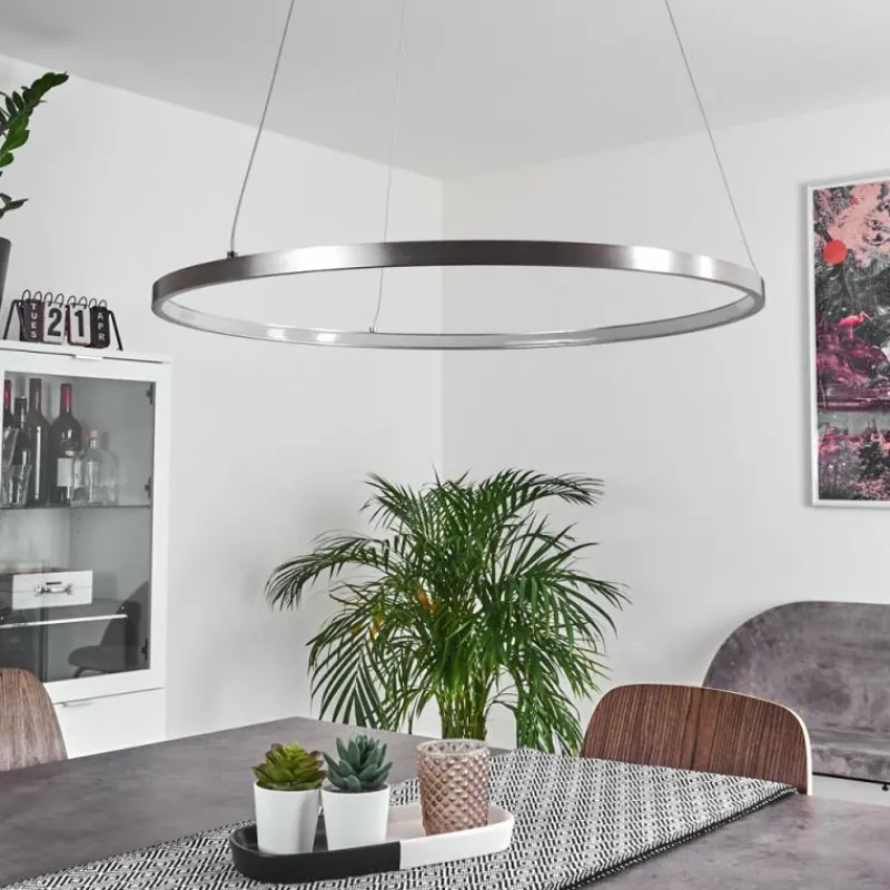 hofstein Suspension Calcium LED Nickel mat, 1 lumière* Suspensions