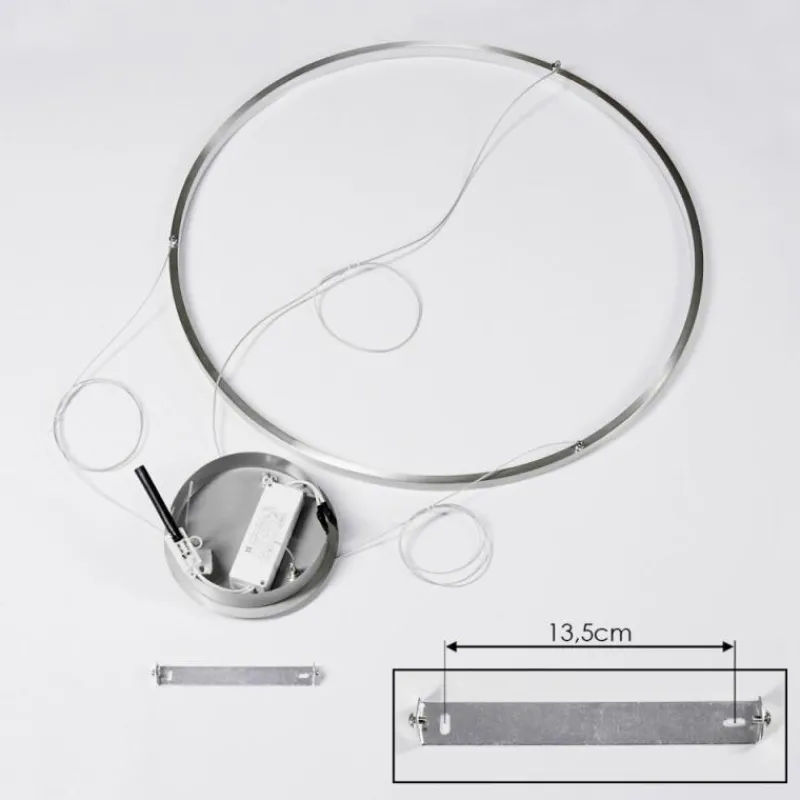 hofstein Suspension Calcium LED Nickel mat, 1 lumière* Suspensions