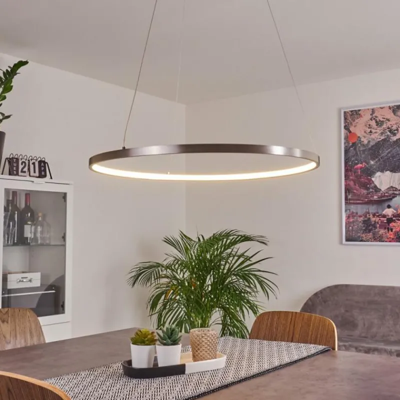 hofstein Suspension Calcium LED Nickel mat, 1 lumière* Suspensions