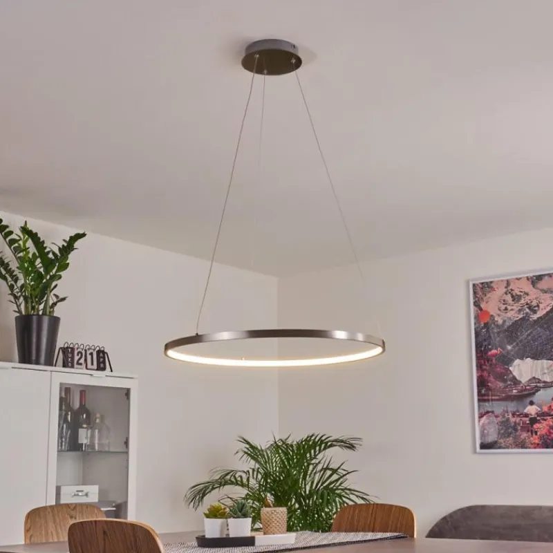 hofstein Suspension Calcium LED Nickel mat, 1 lumière* Suspensions