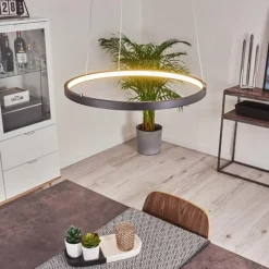 hofstein Suspension Calcium LED Noir, 1 lumière