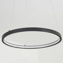 hofstein Suspension Calcium LED Noir, 1 lumière