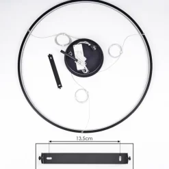 hofstein Suspension Calcium LED Noir, 1 lumière