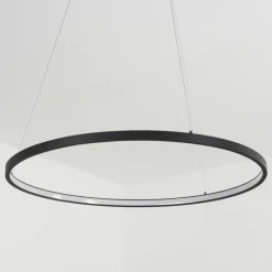 hofstein Suspension Calcium LED Noir, 1 lumière