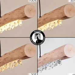 Lampes Vintages & Rétros-hofstein Suspension Calumet LED Brun, Noir, 1 lumière