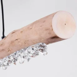 Lampes Vintages & Rétros-hofstein Suspension Calumet LED Brun, Noir, 1 lumière