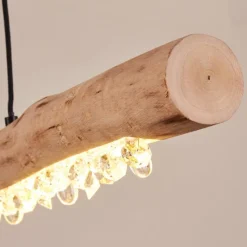 Lampes Vintages & Rétros-hofstein Suspension Calumet LED Brun, Noir, 1 lumière