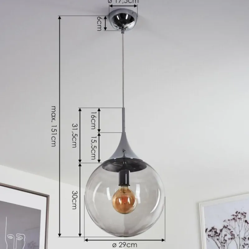 hofstein Suspension Calvisi Chrome, 1 lumière