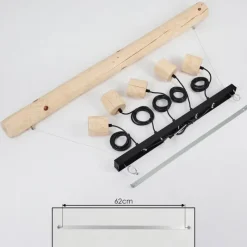 Luminaires Scandinaves-hofstein Suspension Canedo Brun, 5 lumières