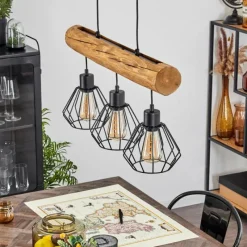 Luminaires Scandinaves-hofstein Suspension Canedo Écru, 3 lumières