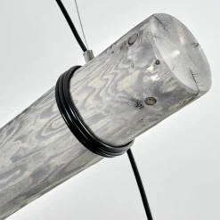 Style Boho-Chic-hofstein Suspension Canedo Gris, Noir, 3 lumières