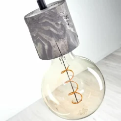 Style Boho-Chic-hofstein Suspension Canedo Gris, Noir, 5 lumières