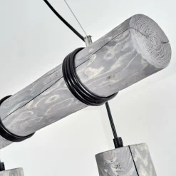 Style Boho-Chic-hofstein Suspension Canedo Gris, Noir, 5 lumières