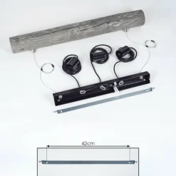 Lampes Vintages & Rétros-hofstein Suspension Canedo Gris, Noir, 3 lumières