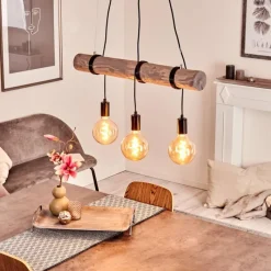 Lampes Vintages & Rétros-hofstein Suspension Canedo Gris, Noir, 3 lumières