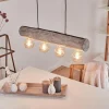 Lampes Vintages & Rétros-hofstein Suspension Canedo Gris, Noir, 4 lumières