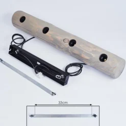 Lampes Vintages & Rétros-hofstein Suspension Canedo Gris, Noir, 4 lumières