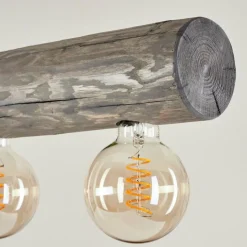 Lampes Vintages & Rétros-hofstein Suspension Canedo Gris, Noir, 6 lumières