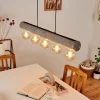 Lampes Vintages & Rétros-hofstein Suspension Canedo Gris, Noir, 5 lumières