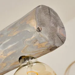 Lampes Vintages & Rétros-hofstein Suspension Canedo Gris, Noir, 5 lumières