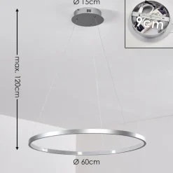 hofstein Suspension Canisteo LED Argenté, 1 lumière* Suspensions