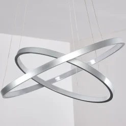 hofstein Suspension Canisteo LED Argenté, 2 lumières