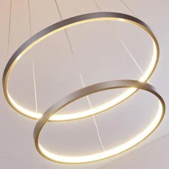 hofstein Suspension Canisteo LED Argenté, 2 lumières