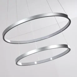 hofstein Suspension Canisteo LED Argenté, 2 lumières