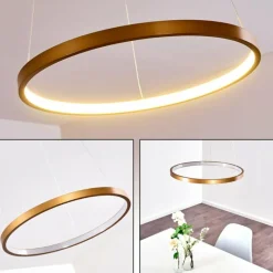 Lampes Dorées-hofstein Suspension Canisteo LED Or, 1 lumière