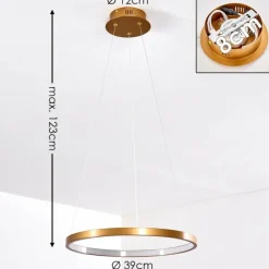 Lampes Dorées-hofstein Suspension Canisteo LED Or, 1 lumière