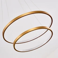 Lampes Art Déco-hofstein Suspension Canisteo LED Or, 2 lumières