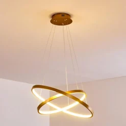 Lampes Art Déco-hofstein Suspension Canisteo LED Or, 2 lumières