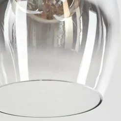 Suspension Verre Fumé-hofstein Suspension Capdevila Chrome, 3 lumières